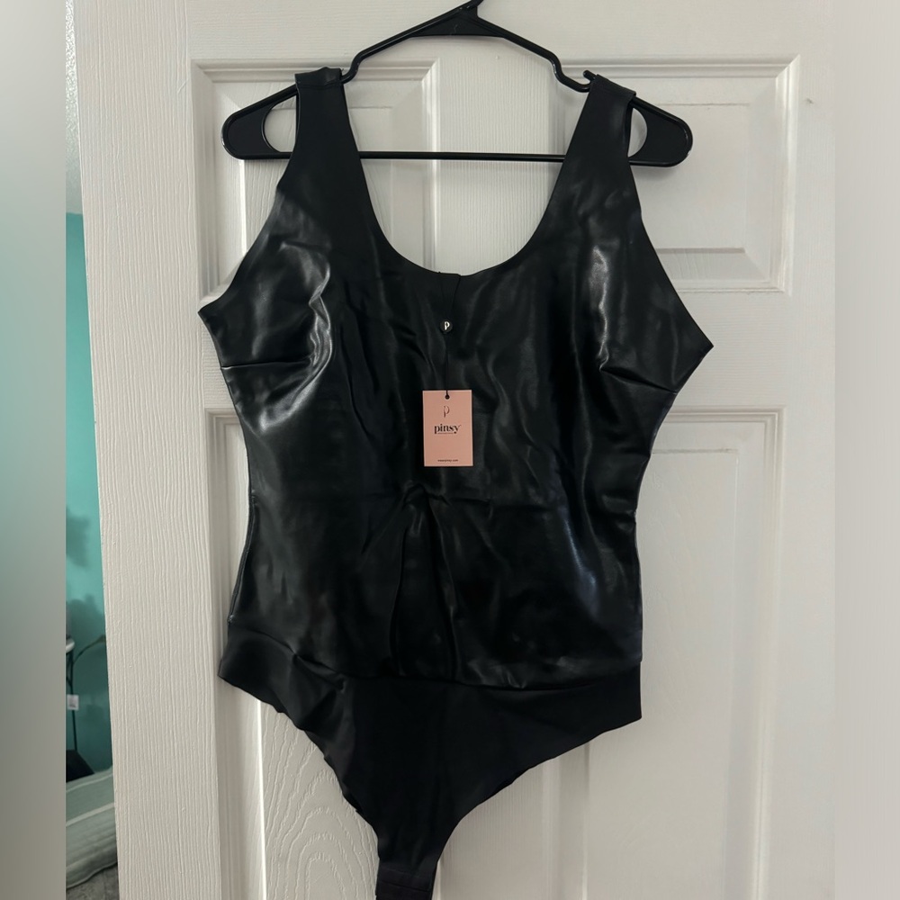 Pinsy Leather bodysuit